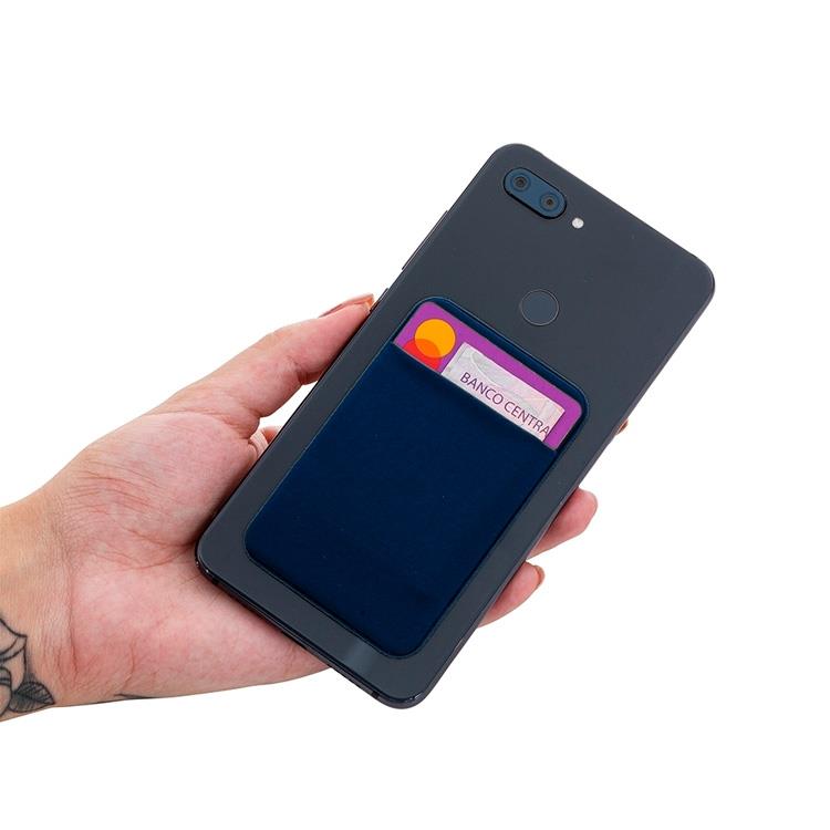 Porta-cartão para smartphone em lycra personalizado