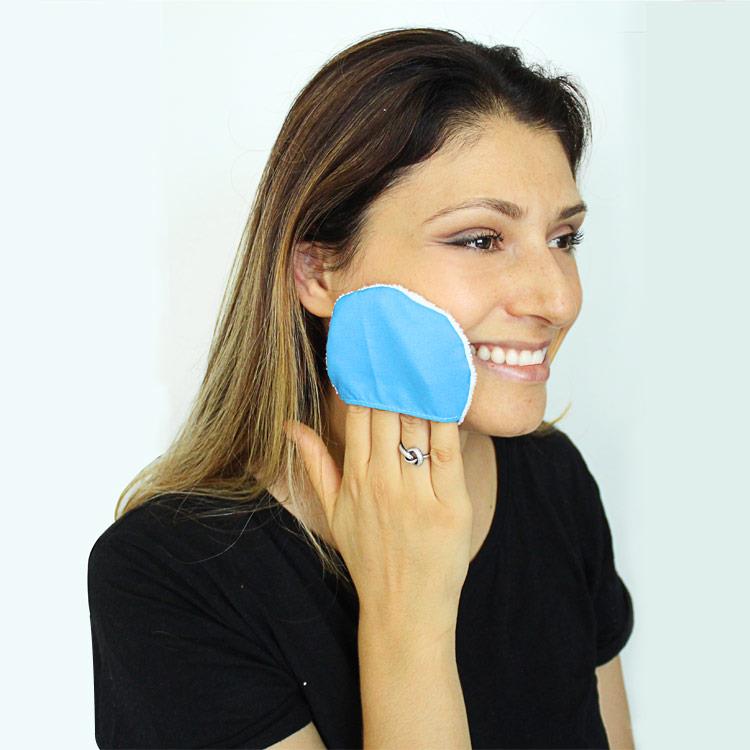 Ecopad ecológico personalizado para limpeza facial