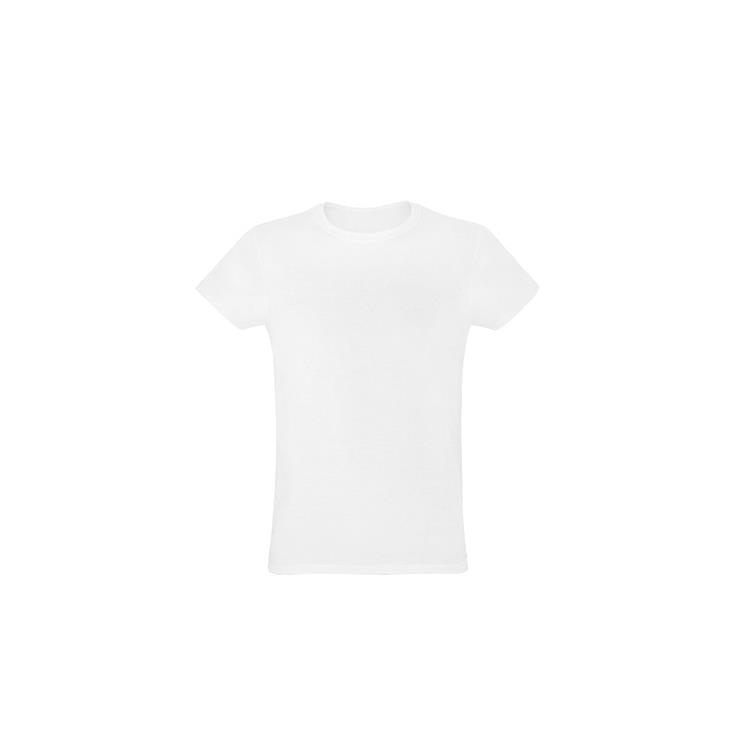 Camiseta branca personalizada unissex em algodão com fio penteado
