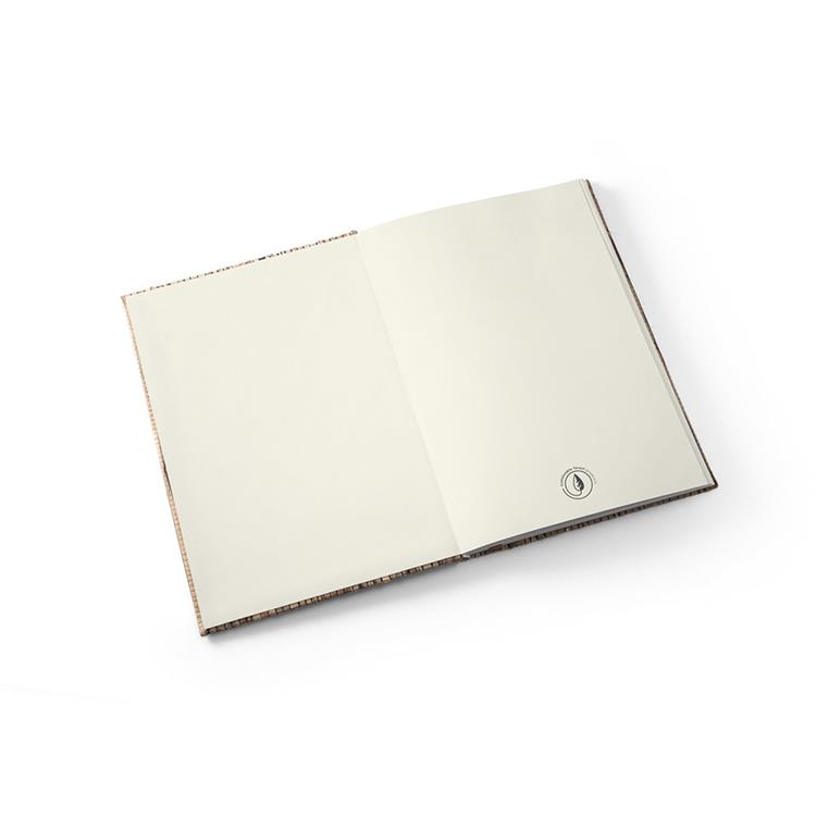 Caderno A5 personalizado com capa dura em palha natural