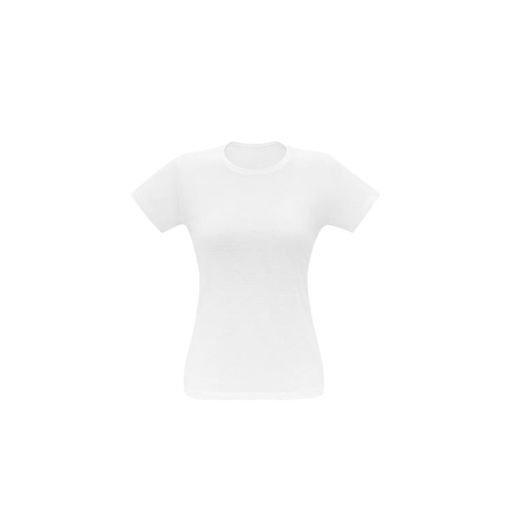 Camiseta personalizada feminina branca em polyester