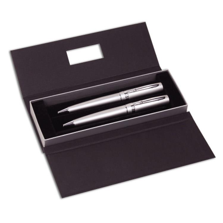 Conjunto de caneta e lapiseira em metal personalizado - CJC033