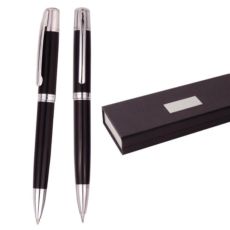 Conjunto de caneta e lapiseira em metal personalizado - CJC035