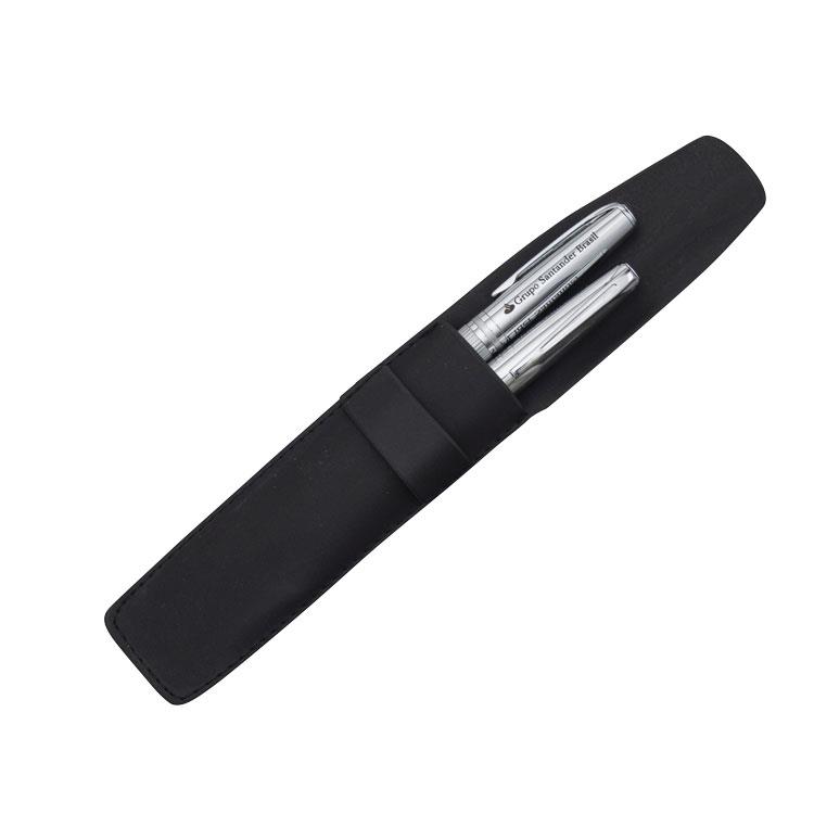 Estojo em couro sintético para 1 caneta personalizado - EST003