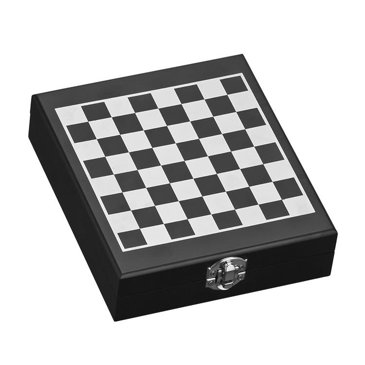 Kit vinho com jogo de xadrez personalizado - KB011