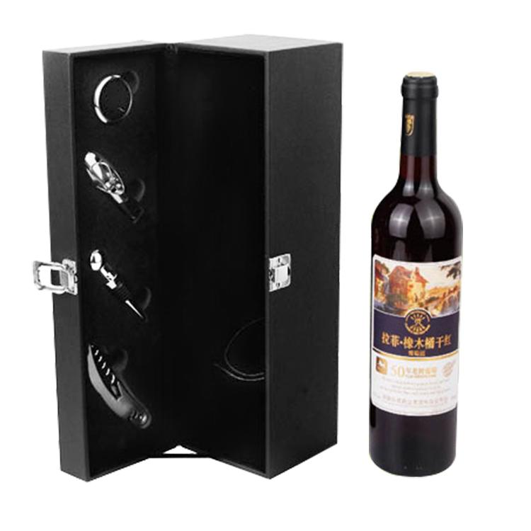 Caixa para vinho com 04 peças personalizado