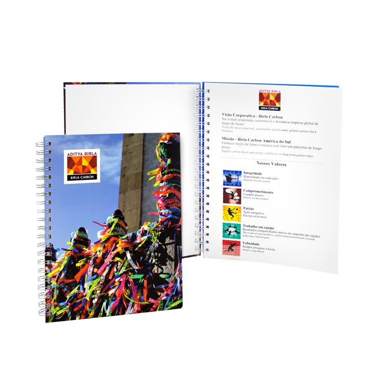 Caderno imagem fosco personalizado