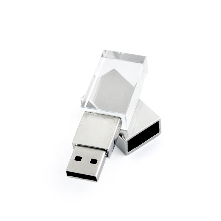 Pen drive de vidro personalizado - PD050 - Elo Brindes