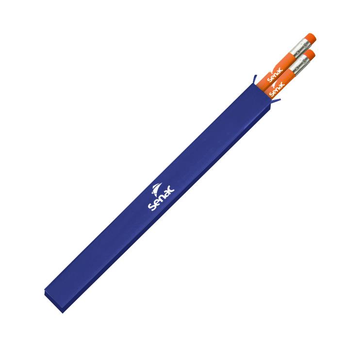 Kit 2 lápis com borracha personalizado - KE047