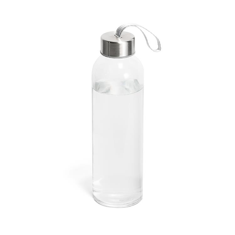 Squeeze em aço inox e vidro personalizado - S056