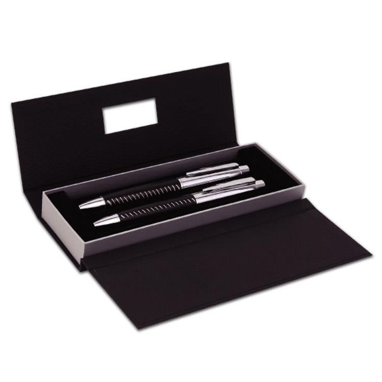 Conjunto de caneta e lapiseira em metal personalizado - CJC036B
