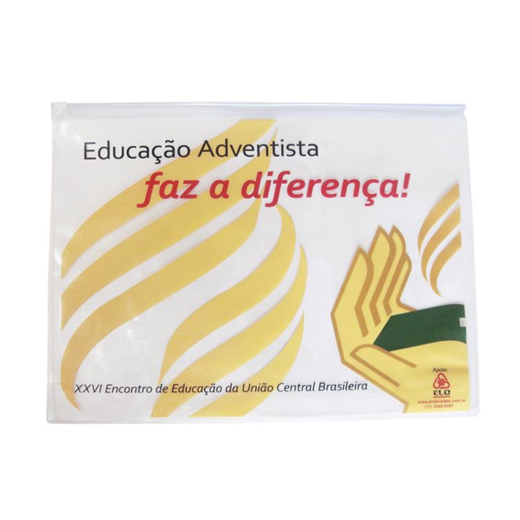 Pasta envelope em PVC Cristal personalizado