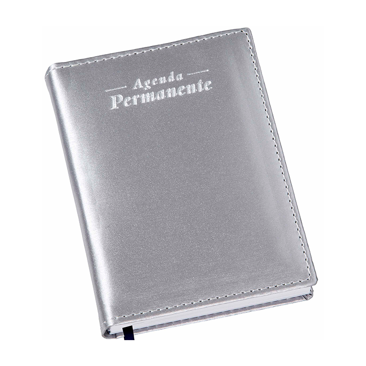Agenda compacta metalizada lisa personalizada - AG014