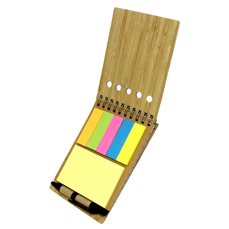 Bloco de anotações em bambu personalizado - PRC039