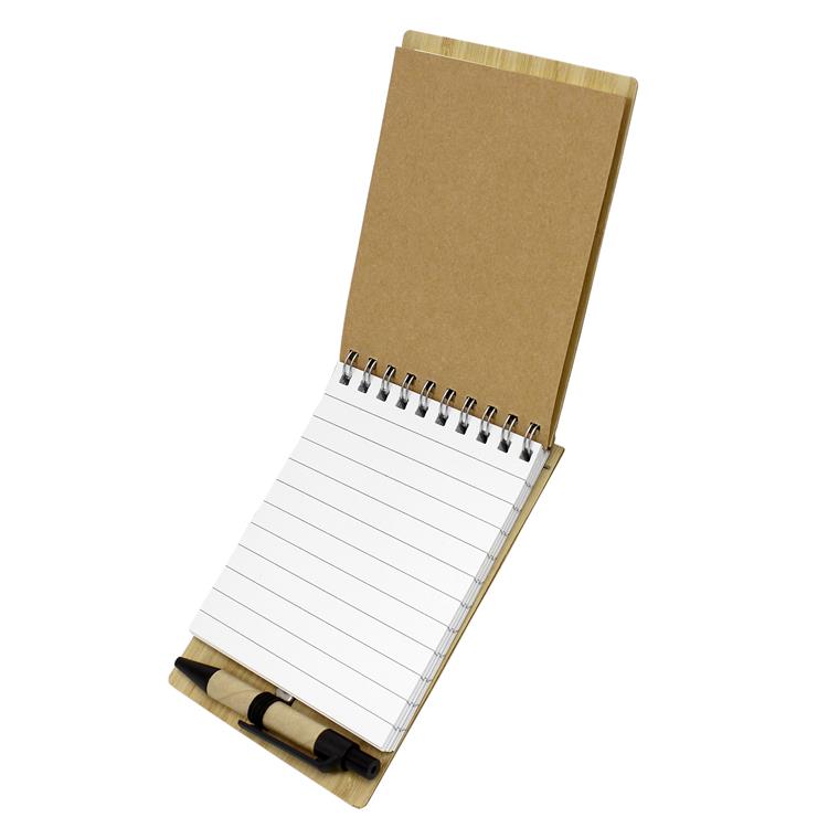Bloco de anotações em bambu personalizado - PRC039