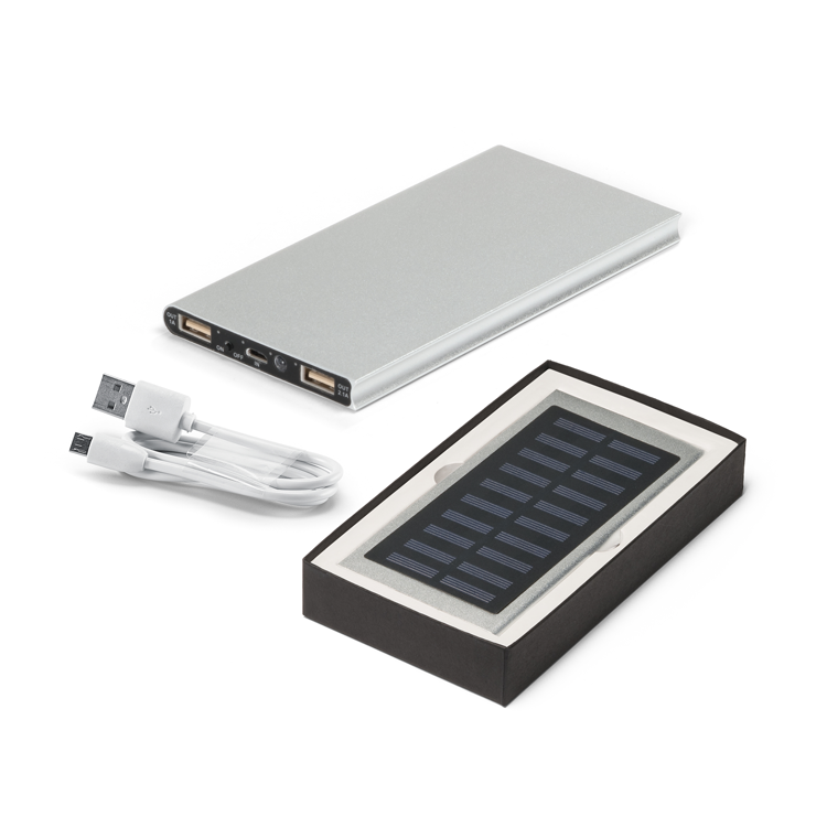 Carregador Portátil / Power bank com painel solar personalizado - INF067
