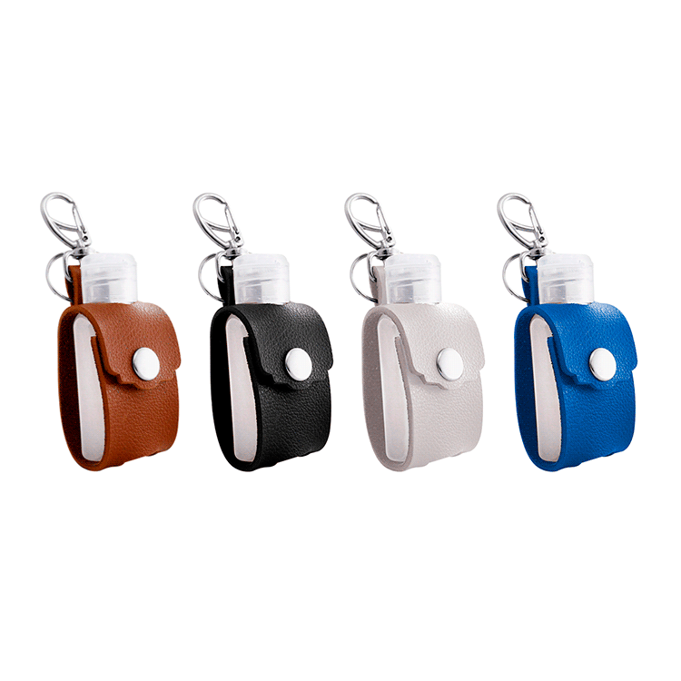 Porta Álcool em Gel personalizado de Couro sintético - BD313 - Elo Brindes