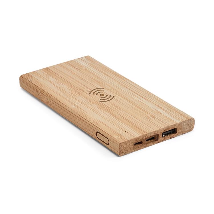 Carregador Portátil / Power bank e carregador Bambu personalizado