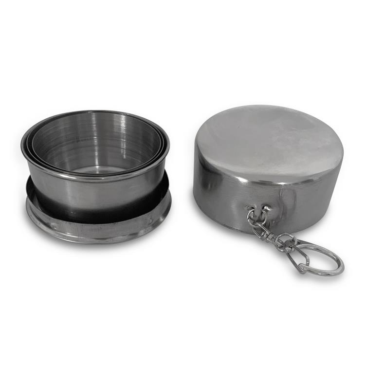 Copo de inox retrátil personalizado para brindes