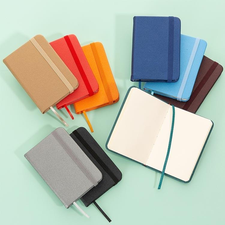 Mini caderno tipo moleskine personalizado