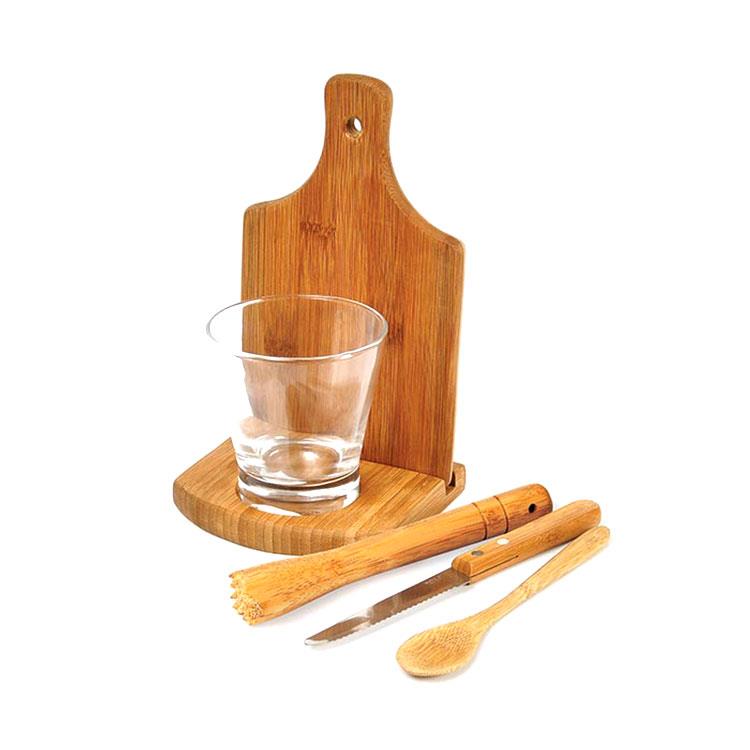 Kit para Caipirinha em Bambu personalizado