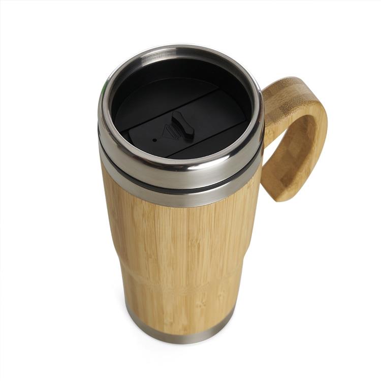 Caneca em bambu 500ml com alça personalizada