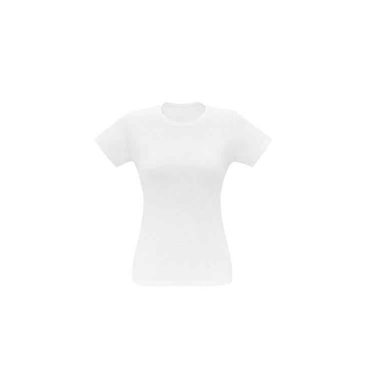 Camiseta feminina branca em algodão personalizada - CAM043