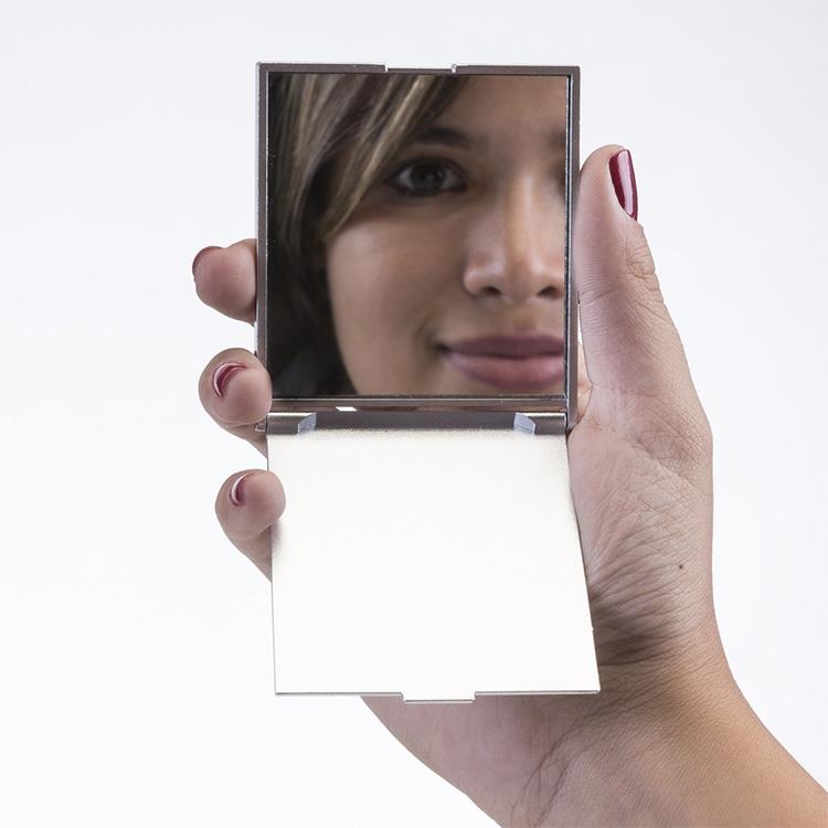 Espelho plástico duplo personalizado