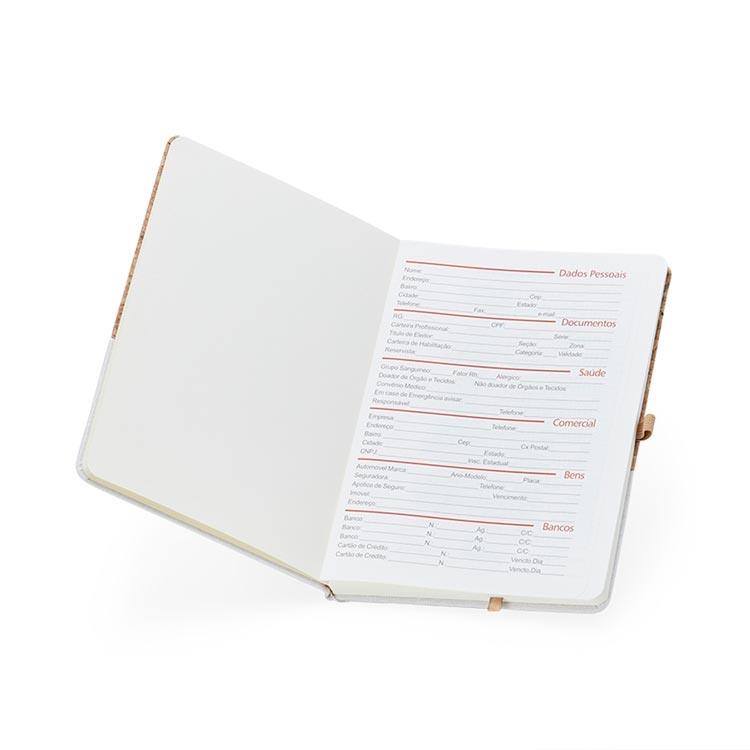 Caderneta de cortiça personalizada - PRC229