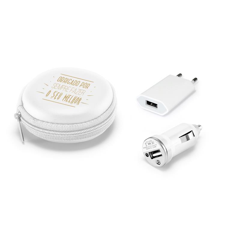 Kit de carregadores USB personalizado - INF015