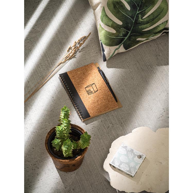 Conjunto de Caderno em Cortiça Personalizado
