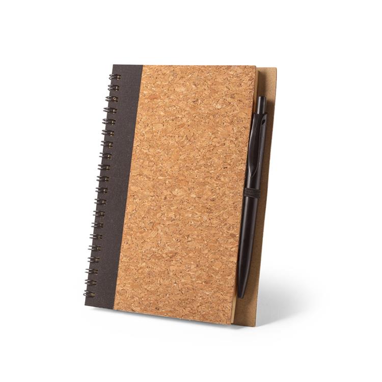 Conjunto de Caderno em Cortiça Personalizado