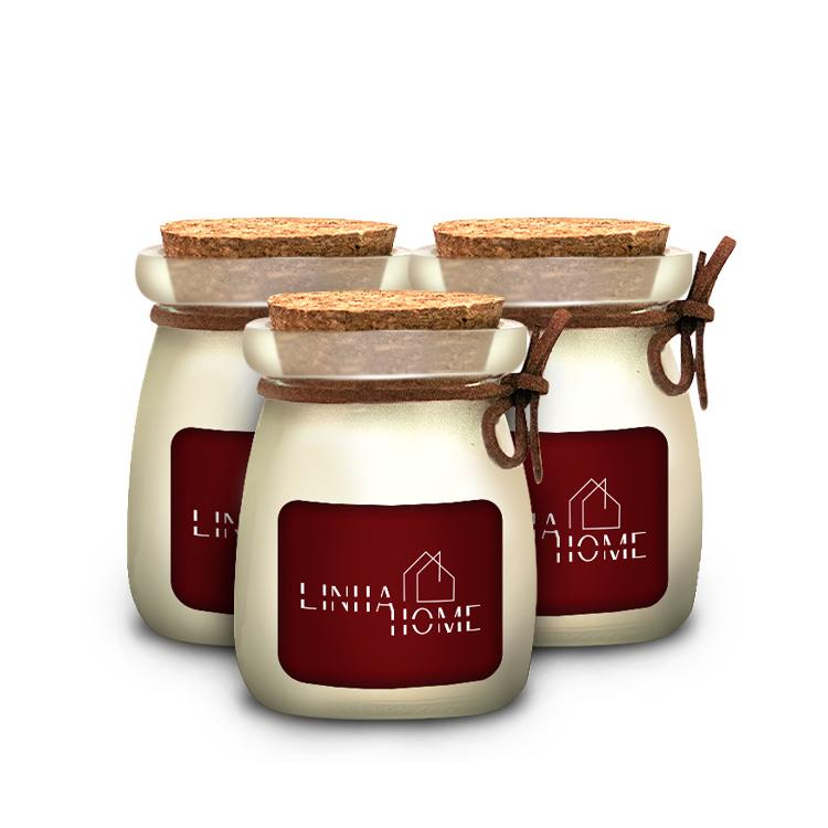 Vela Pote de Vidro Alto 100 Ml Personalizada