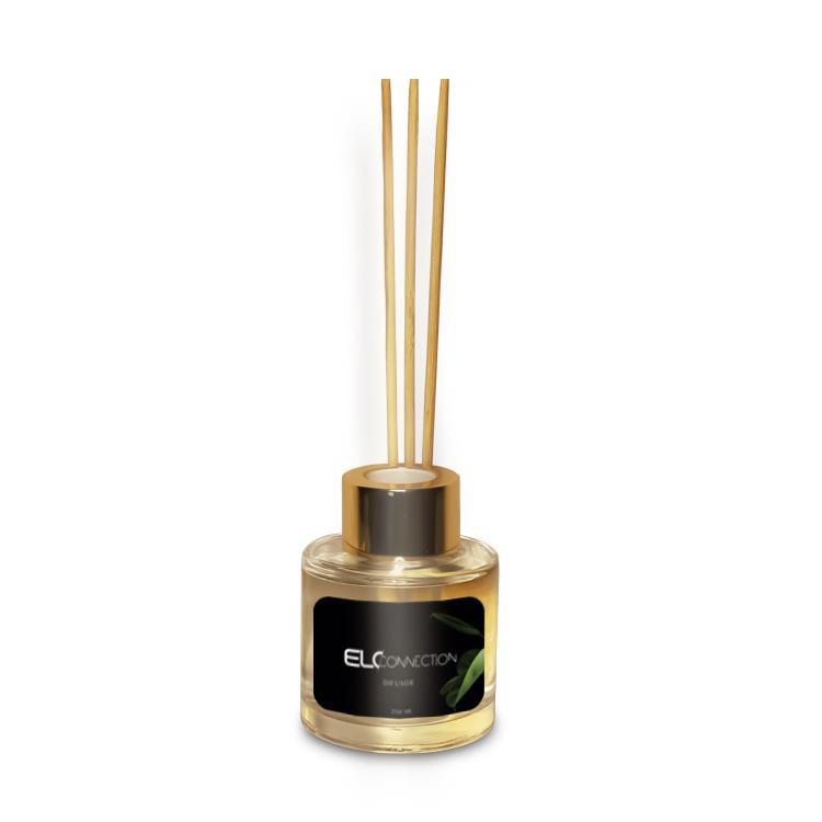 Difusor vidro redondo com varetas 50 ml personalizado