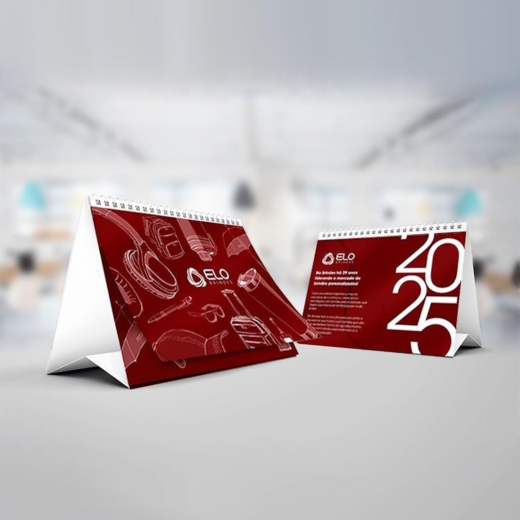 Folha de calendário de Mesa Papel Couchê Personalizado