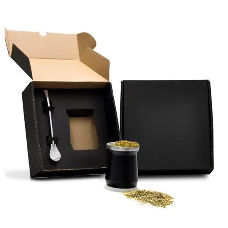 Cuia personalizada térmica em aço inox com bomba 300 ml