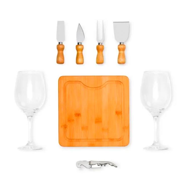 Kit personalizado queijo e vinho 8 peças