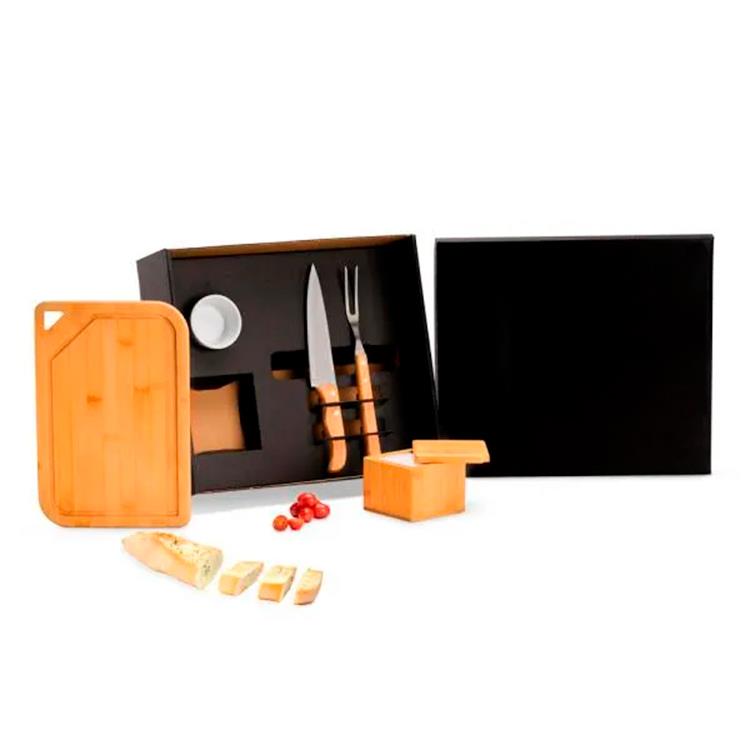 Kit personalizado churrasco em bambu 5 peças