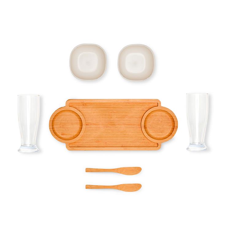 Kit petisqueira e cerveja personalizada 7 peças