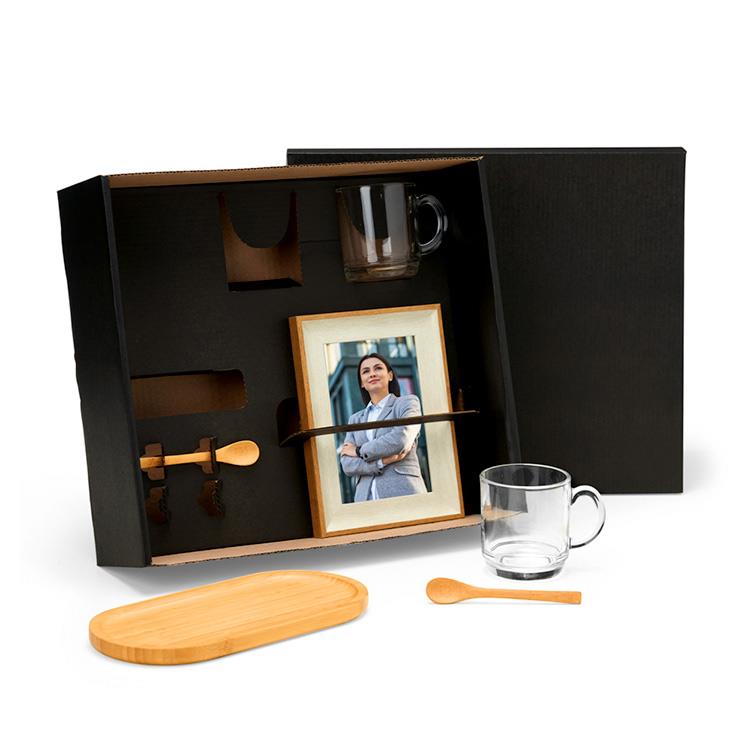 Kit para café/chá personalizado com porta retrato 6 peças