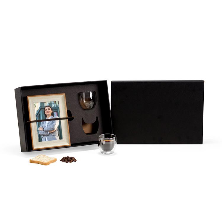 Kit porta retrato e copos personalizado 3 peças