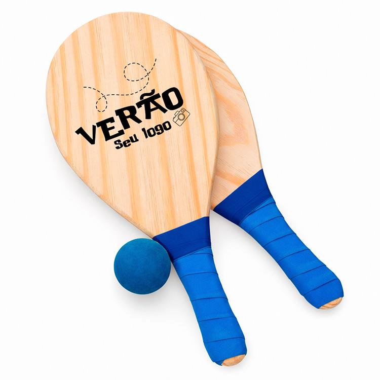 Jogo para Frescobol Madeira Eva e Borracha Personalizado