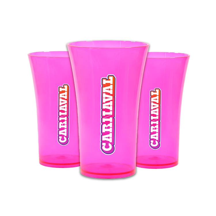 Copo de Plástico Translúcido Personalizado para Brindes Promocionais