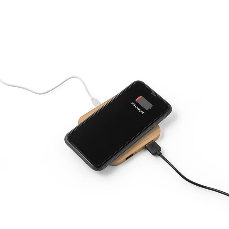 Carregador por indução super-rápido em bambu 15 W