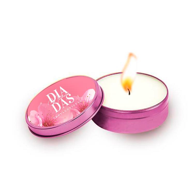 Vela na lata 60 ml personalizada