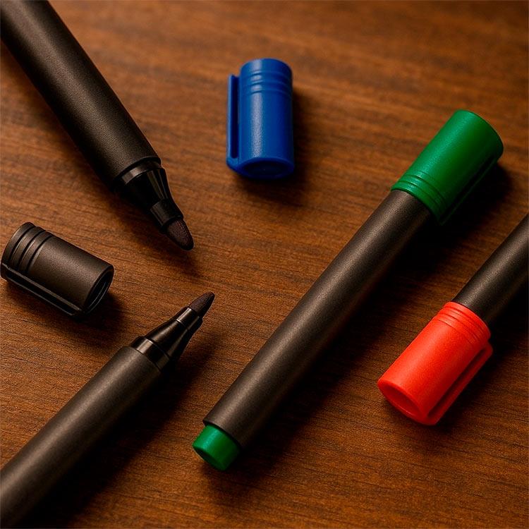 Caneta plástica a base de óleo