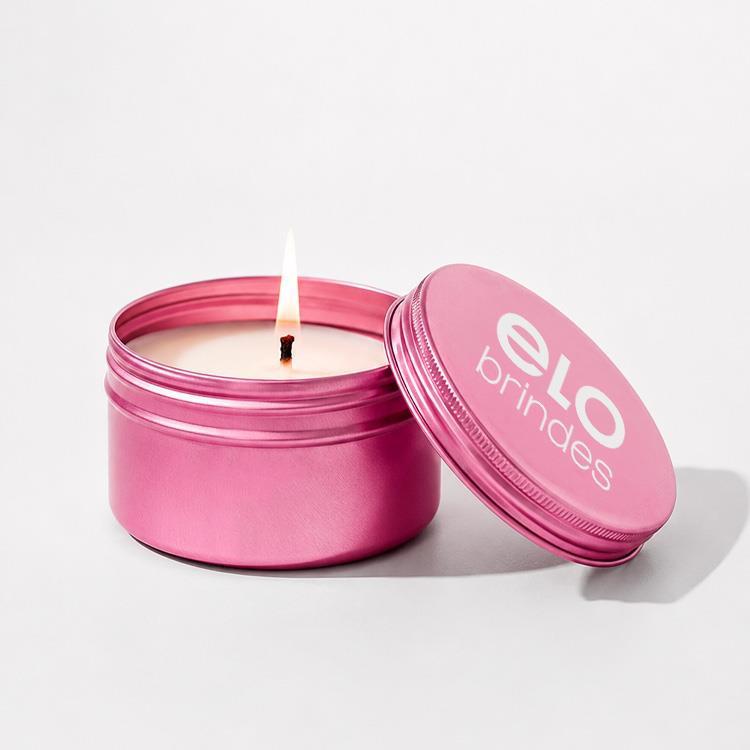 Vela na lata 100g personalizada