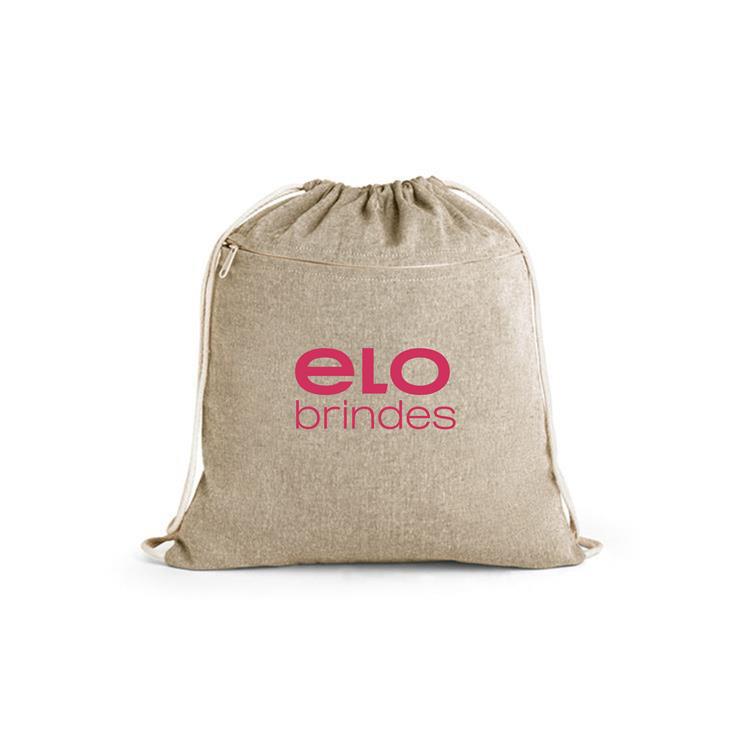Mochila personalizada saco de algodão reciclado