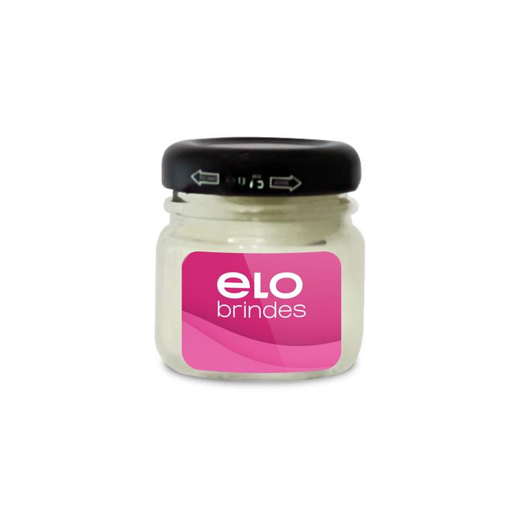 Vela pote de vidro 30g personalizada