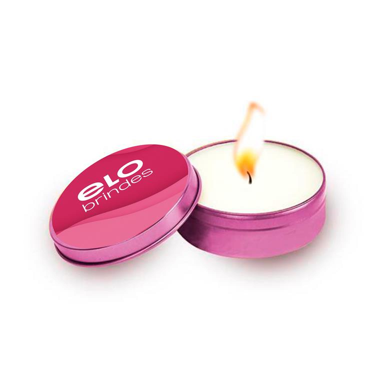 Vela na lata 60g personalizada